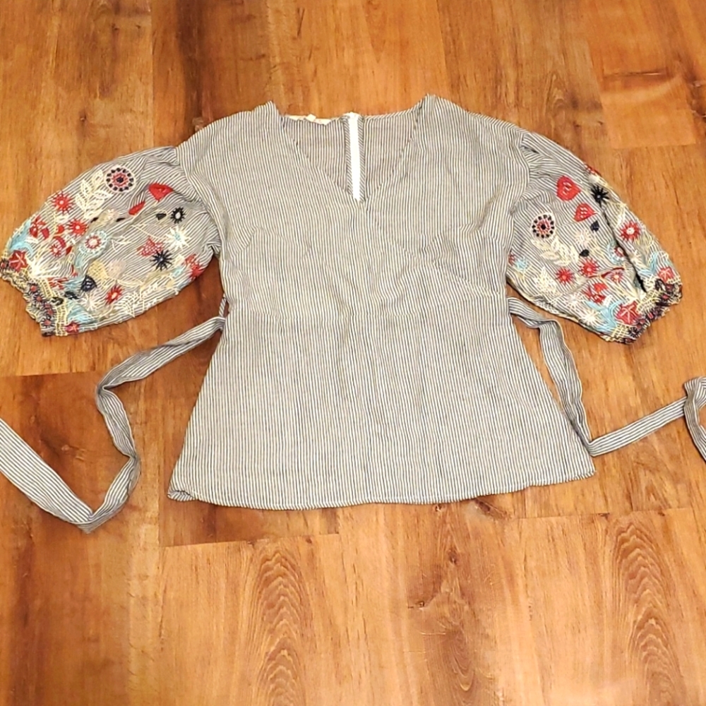Indulge pinstripe 100% cotton top